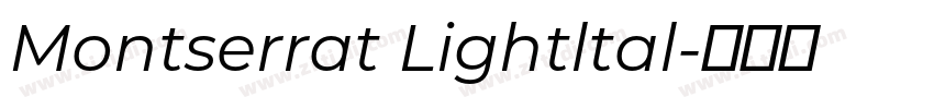 Montserrat Lightltal字体转换
